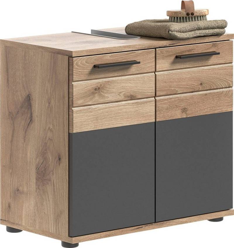 INOSIGN Waschbeckenunterschrank Riga, Breite 60 cm, 2 Tür, 2 Fächer, mit Siphonausschnitt Standschrank, Unterschrank, Badmöbel, Badschrank, Schrank, Bad von INOSIGN