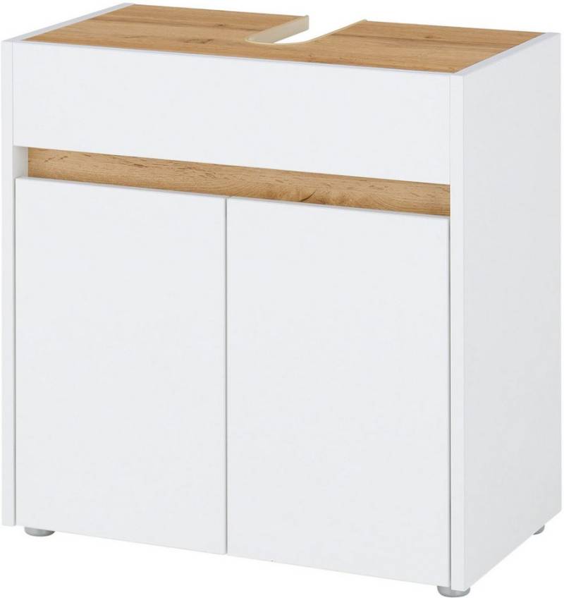 INOSIGN Waschbeckenunterschrank CITY/GIRON, Waschtisch mit Griffmulde, Badschrank in zeitlosem Design in den Farben Weiß und Anthrazit verfügbar, viel Stauraum von INOSIGN