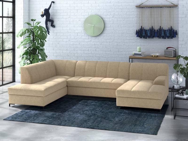 INOSIGN Wohnlandschaft Balme, moderne Formensprache, zeitloses Design, U-Form, Inkl. Zierkissen, wahlweise mit Bettfunktion von INOSIGN