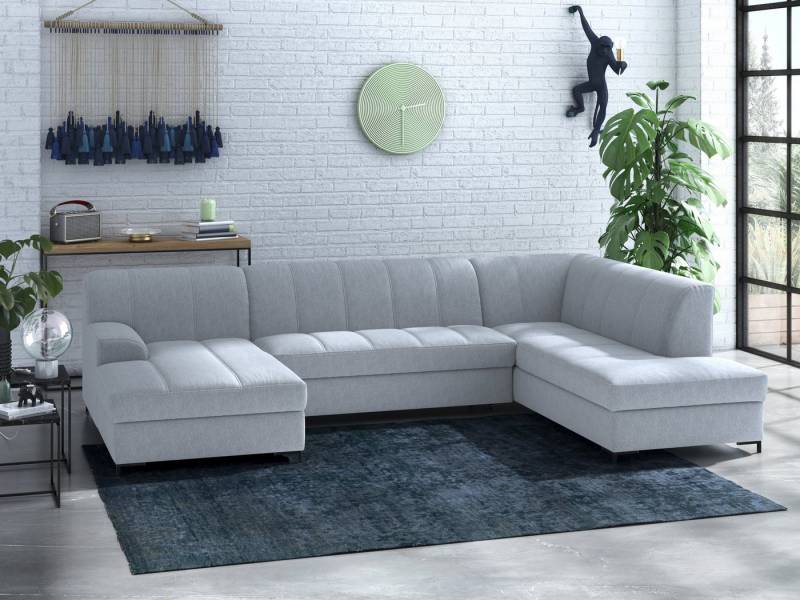 INOSIGN Wohnlandschaft Balme, moderne Formensprache, zeitloses Design, U-Form, Inkl. Zierkissen, wahlweise mit Bettfunktion von INOSIGN