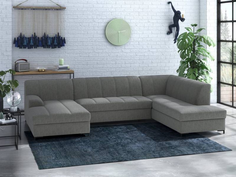 INOSIGN Wohnlandschaft Balme, moderne Formensprache, zeitloses Design, U-Form, Inkl. Zierkissen, wahlweise mit Bettfunktion von INOSIGN