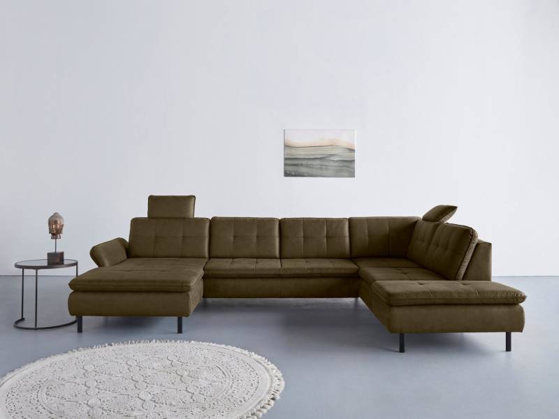 INOSIGN Wohnlandschaft Birkholm U-Form, Armlehnverstellung, auch in Easy Clean Bezug - mit Wasser zu reinigen von INOSIGN