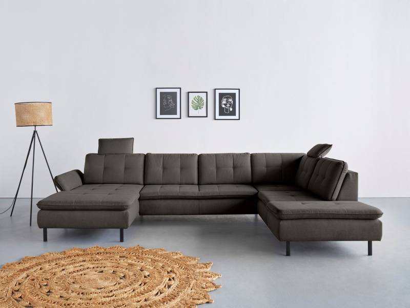 INOSIGN Wohnlandschaft Birkholm U-Form, Armlehnverstellung, auch in Easy Clean Bezug - mit Wasser zu reinigen von INOSIGN