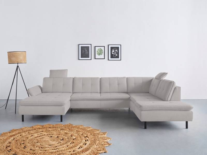 INOSIGN Wohnlandschaft Birkholm U-Form, Armlehnverstellung, auch in Easy Clean Bezug - mit Wasser zu reinigen von INOSIGN