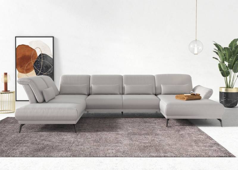 INOSIGN Wohnlandschaft Coco U-Form, Sitztiefen-, Arm- und Kopfteilverstellung, Cord-Bezug, Fußhöhe 15 cm von INOSIGN