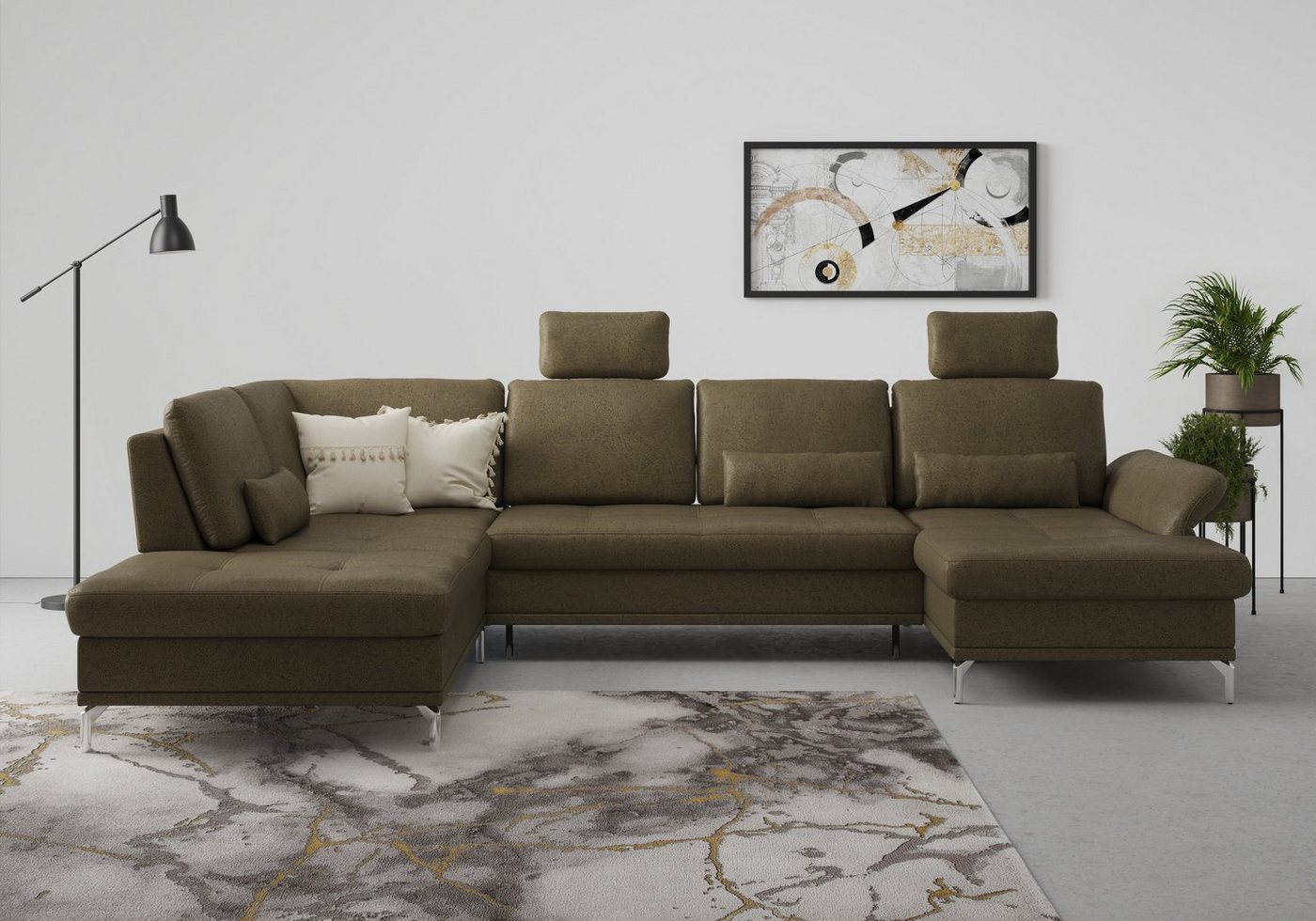 INOSIGN Wohnlandschaft Palm Beach U-Form, Federkern, mit Sitztiefenverstellung, wahlweise mit Bettfunktion INOSIGN Wohnlandschaft Palm Beach U-Form, Federkern, mit Sitztiefenverstellung, wahlweise mit Bettfunktion von INOSIGN