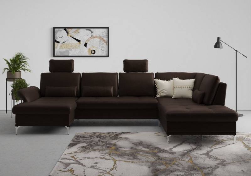 INOSIGN Wohnlandschaft Palm Beach U-Form, Federkern, mit Sitztiefenverstellung, wahlweise mit Bettfunktion von INOSIGN