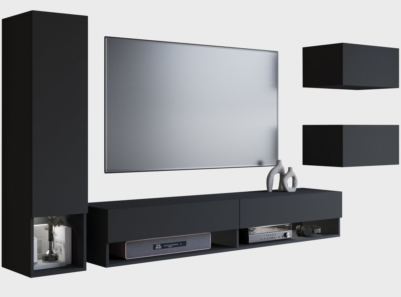 INOSIGN Wohnwand Amadeo, (Set, 4-St) von INOSIGN