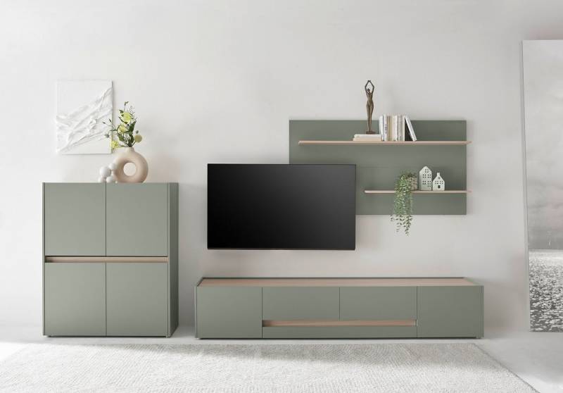 INOSIGN Wohnwand City/Giron, moderne Anbauwand, Komplettset in vielen Farben verfügbar, (Set, 3-St), enthält ein Lowboard, ein Highboard & ein Wandboard von INOSIGN