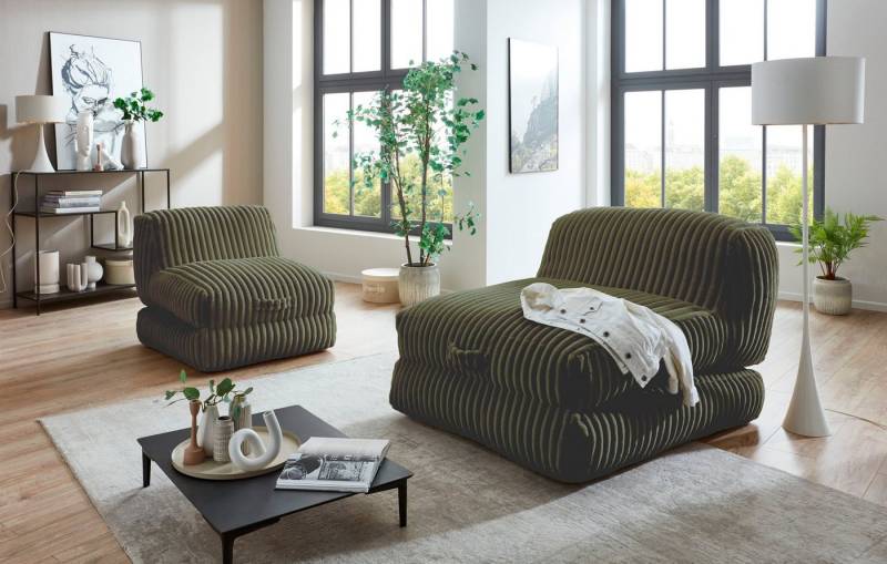 INOSIGN XXL-Sessel Pia, Loungesessel in Megacord, 2 Größen, Schlaffunktion und Pouf-Funktion von INOSIGN