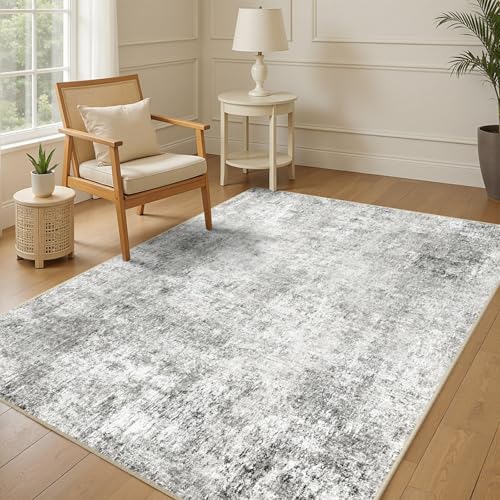 INOVADAY Abstrakt Teppich 120x180 cm Grau/Weiß von INOVADAY