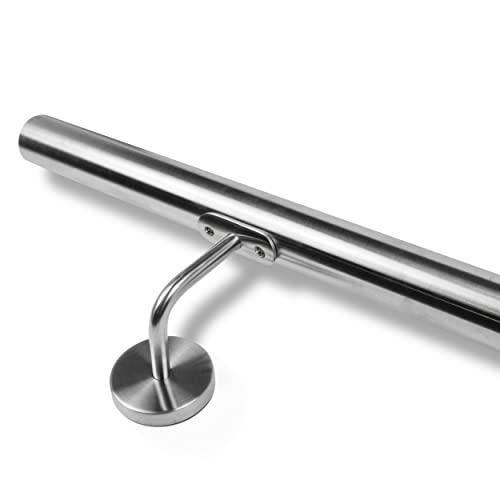 INOXLM Handlauf Edelstahl ⌀ 42,4mm Treppengeländer Edelstahl AISI 304 mit Satiniert Finish, Geländer Treppe Made in Italy, Edelstahl Handlauf DIY, Ideal Treppengeländer Innen und Außen von INOXLM