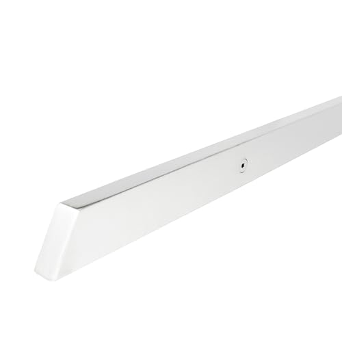INOXLM Rechteckiger Handlauf 40 x 20 mm aus weiß lackiertem Stahl | Handlauf Made in Italy Farbe Schwarz | DIY-Handlauf | Handlauf ideal für den Innen- und Außenbereich (130 cm, Weiß) von INOXLM