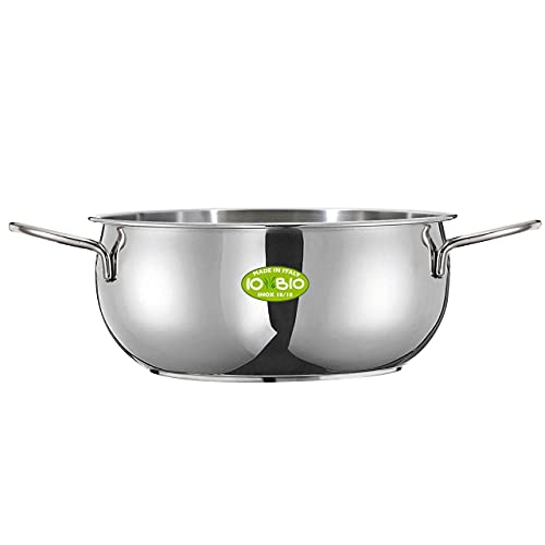 Kasserolle IO BIO 2 Griffe cm 22 Liter 3,8 von INOXRIV DI RIVADOSSI