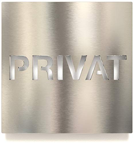 Edelstahl Hinweis-Schild Privat - selbstklebend & pflegeleicht - Design Piktogramm - Türschild H-62-E Edelstahl Hinweis-Schild Privat - selbstklebend & pflegeleicht - Design Piktogramm - Türschild H-62-E von INOXSIGN