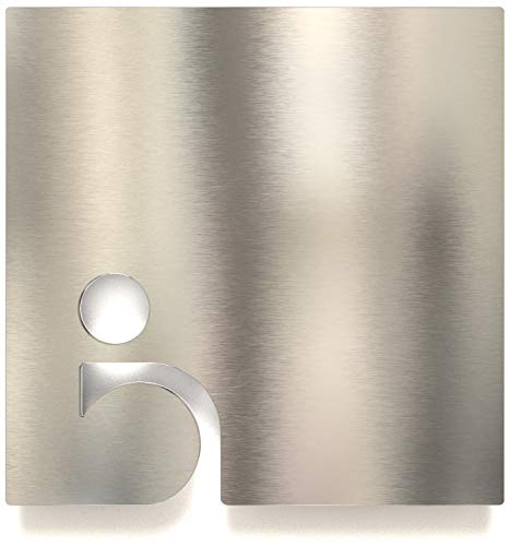 Edelstahl WC-Schild - selbstklebend & pflegeleicht - Design Toiletten-Schild - Rollstuhl-Fahrer Piktogramm B-03-E Edelstahl WC-Schild - selbstklebend & pflegeleicht - Design Toiletten-Schild - Rollstuhl-Fahrer Piktogramm B-03-E von INOXSIGN