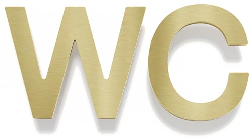 Messing WC-Schild - selbstklebend & pflegeleicht - Design Toiletten-Schild SW-01-M Messing WC-Schild - selbstklebend & pflegeleicht - Design Toiletten-Schild SW-01-M von INOXSIGN