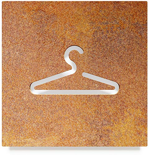 Vintage Hinweis-Schild Garderobe - selbstklebend - Retro Design Piktogramm - Türschild H-01-R von INOXSIGN