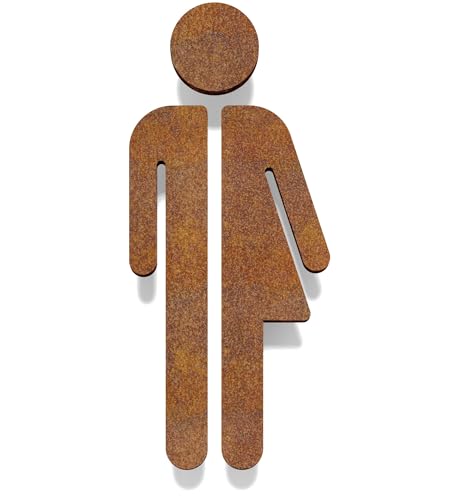 Vintage WC-Schild Divers - selbstklebend - Retro Design Toiletten-Schild unisex SD-06-R von INOXSIGN