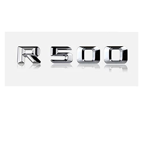 INPETS Chrom R 500" Auto Kofferraum Hinterbuchstaben Wörter Abzeichen Emblem Brief Aufkleber Aufkleber Kompatibel for Mercedes Benz R Klasse R500 von INPETS