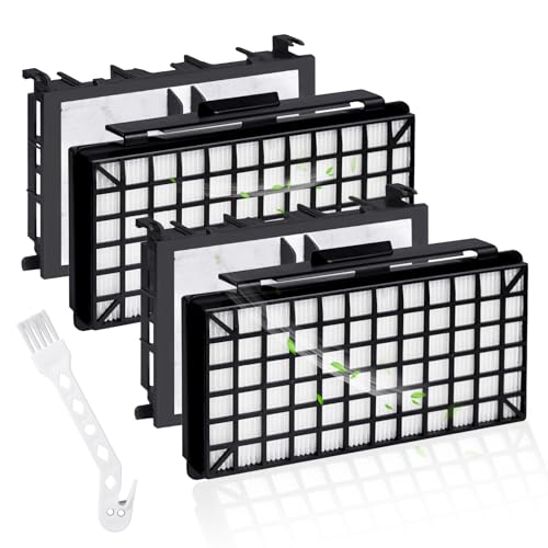 Für Siemens Staubsauger Q5.0 extreme silencePower VSQ5X1230, 2x HEPA Filter + 2x Motorfilter Für Siemens Synchropower Filter Kompatibel mit Siemens Bodenstaubsauger VZ154HFB VZ02MSF VSQ5X12M1 von INQUIRLLY