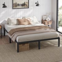 Bett 160x200 cm INRE, Metall-Doppelbettgestell mit Lattenrost, Max. Belastung 350 kg, Einfache Montage, Geräuscharmes Doppelbett, Schwarz Bett 160x200 cm INRE, Metall-Doppelbettgestell mit Lattenrost, Max. Belastung 350 kg, Einfache Montage, Geräuscharmes Doppelbett, Schwarz von INRE