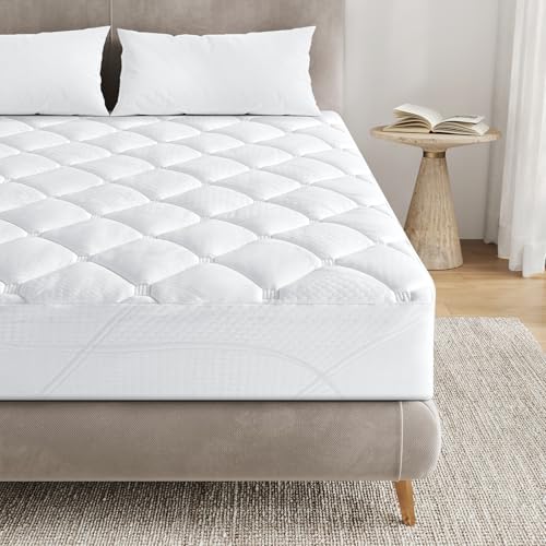 INRE Matratzentopper 140 x 190 cm – 4 Eckgummis dehnbar bis zu 30 cm – Oeko-TEX Zertifiziert & atmungsaktiv – waschbarer Topper für Matratze & Boxspringbett (Bedecken) INRE Matratzentopper 140 x 190 cm – 4 Eckgummis dehnbar bis zu 30 cm – Oeko-TEX Zertifiziert & atmungsaktiv – waschbarer Topper für Matratze & Boxspringbett (Bedecken) von INRE