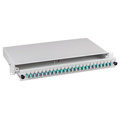 Spleißboxen v. InS 19"/HE fest komplett bestückt und spleißfertig vorbereitet in versch. Ausführungen (OM4 24x LC Duplex) von INS