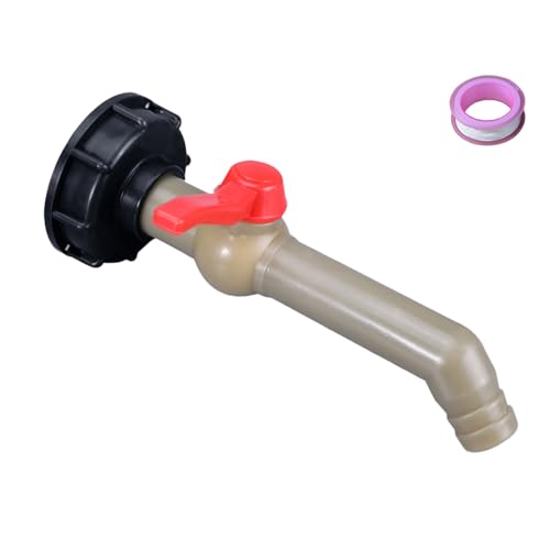 Auslaufsicherer Kugelgelenk-Adapter Auslaufhahn 2,5 cm Kugelauslass Regentonne Wasserhahn Zubehör IBC-Behälter Gewindeadapter Auslaufsicherer Kugelgelenk-Adapter Auslaufhahn 2,5 cm Kugelauslass Regentonne Wasserhahn Zubehör IBC-Behälter Gewindeadapter von INSEOWI
