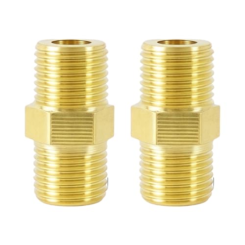 Einfache Installation, Messinggewinde, erosionsbeständig und ohne Kupplung, schnelle Befestigung für Sanitärprojekte, gerader Verbindungsstück aus Messing mit Außengewinde von INSEOWI