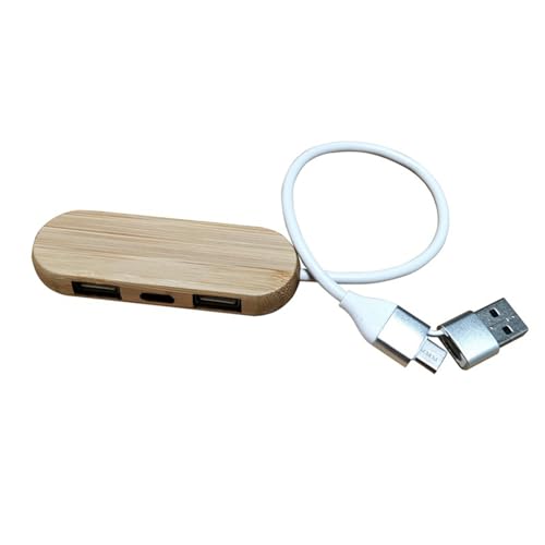 Holz USB C Erweiterungskabel Splitteradapter Für Laptops Tastaturen Ladestyp C Dock von INSEOWI