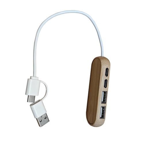 Holz USB C Erweiterungskabel Splitteradapter Für Laptops Tastaturen Ladestyp C Dock von INSEOWI