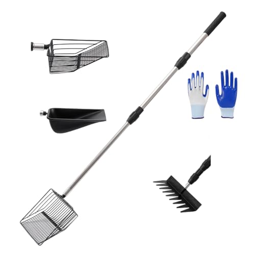 INSEOWI Robuste Mistschaufel aus Edelstahl mit ergonomischem Griff für die Abfallwirtschaft, Edelstahl für Hühnermist, Schaufel von INSEOWI