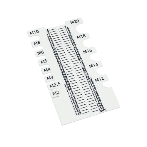 Kompaktes 32-g-Schraubenlehre: schnell ablesbares 150-mm-Lineal für Mechaniker und industrielle Anwendungen, Werkstattschraubenmaß Kompaktes 32-g-Schraubenlehre: schnell ablesbares 150-mm-Lineal für Mechaniker und industrielle Anwendungen, Werkstattschraubenmaß von INSEOWI