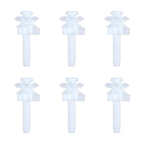 Toilettensitzstabilisator Set Plastikschrauben Nicht Schlupfbefestigungssysteme Stabilisierungslösung 6pcs Für Badevorrichtungen Toilettenmontageschrauben von INSEOWI
