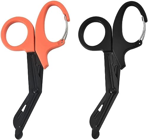 INSGB - Medizinische Schere Traumaschere, Verbandschere, medizinische Schere, für Krankenschwestern Notaufnahme für die Operation zu Hause (Large, 7.5Inches, Black & Orange) von INSGB