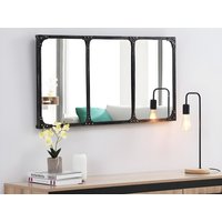 Spiegel industriell Fenster-Optik - Eisen - 100 x 51 cm - Schwarz - MAASTRICHT von INSIDEART