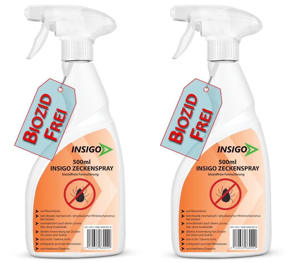 INSIGO Insektenspray INSIGO ZECKE, 1 l, biozidfreie Formel, auf Wasserbasis, geruchsarm, brennt / ätzt nicht INSIGO Insektenspray INSIGO ZECKE, 1 l, biozidfreie Formel, auf Wasserbasis, geruchsarm, brennt / ätzt nicht von INSIGO