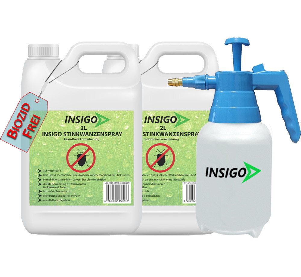 INSIGO Stinkwanzenspray, Wanzen Insektenentferner (biozidfreie Formel, auf Wasserbasis, geruchsarm, brennt / ätzt nicht) INSIGO Stinkwanzenspray, Wanzen Insektenentferner (biozidfreie Formel, auf Wasserbasis, geruchsarm, brennt / ätzt nicht) von INSIGO