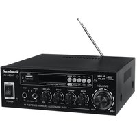 2000W 220V + DC12V Car Home Bluetooth5.0 FM Audio Leistungsverstärker Mixer EQ 5 Band Stereo AMP AUX SD + USB + 2 Mikrofoneingänge mit Fernbedienung von INSMA