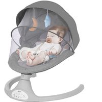 Babywippe, elektrisch Babyschaukel bluetooth Musik 5 Gang 0-12 Monat max. 9kg - Grau von INSMA