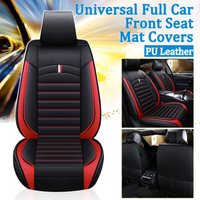 Universal-Autositzmatte atmungsaktiv PU-Leder 4 Farben (rot) von INSMA