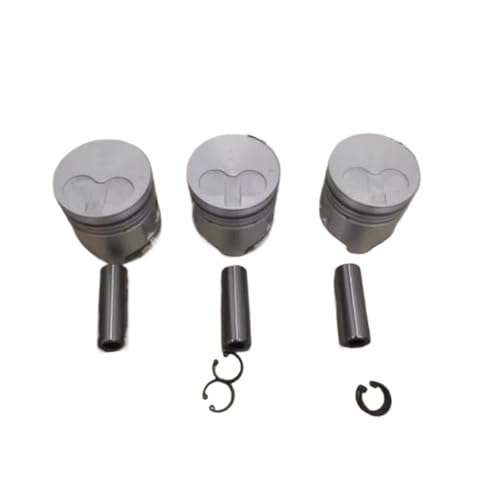 1/3 Set KM376 Kolben Kit 76mm Kompatibel 15KW Generator Ring Pin Clamp Montage Universal(3 Sets Piston Kits) von INSOGZRAF