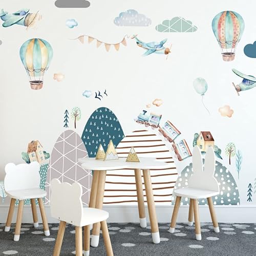 INSPIO Selbstklebende Wandtattoos - Berge, Flugzeuge, Ballons und ein Zug. Diese Sticker sollten in jedem Zimmer sein, das im skandinavischen Stil eingerichtet worden ist. INSPIO Selbstklebende Wandtattoos - Berge, Flugzeuge, Ballons und ein Zug. Diese Sticker sollten in jedem Zimmer sein, das im skandinavischen Stil eingerichtet worden ist. von INSPIO