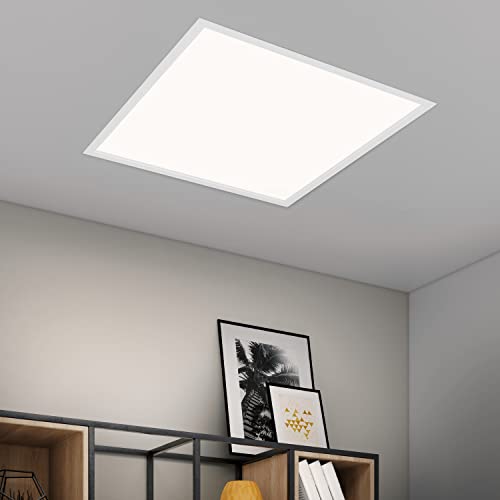 INSPIRE - Deckenlampe - LED-Panel ANVIK - 59,5x59,5cm - 4000LM - 4000K - IP20-27,2W - Weiß Aluminium von INSPIRE