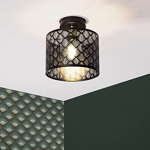 INSPIRE - Deckenleuchte - GALATI - 1 x E27 Max 60 W - Ø25 cm - Metall - Schwarz - Deckenlampe design von INSPIRE