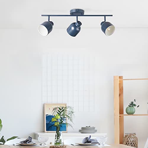 INSPIRE - Deckenleuchte - Tonka - 3 x E14 Max 40 W - L. 63,4 cm - Ø 10,5 cm - Metall - Matteffekt - Grau/Blau von INSPIRE