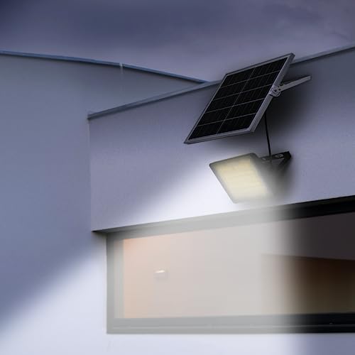 INSPIRE - LED Strahler BEVO 30-670 LM - Dimmbar - Solarlampe für Außen mit Fernbedienung - 4000k - IP65 - Wasserdichte LED Solar Strahler mit 2m Kabel - Schwarz und Weiß von INSPIRE