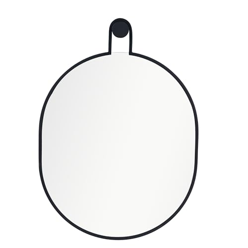 INSPIRE - Ovaler Spiegel PENDUL - H. 70 x B. 50 cm - Metallrahmen - MDF-Rückwand - Schwarz von INSPIRE
