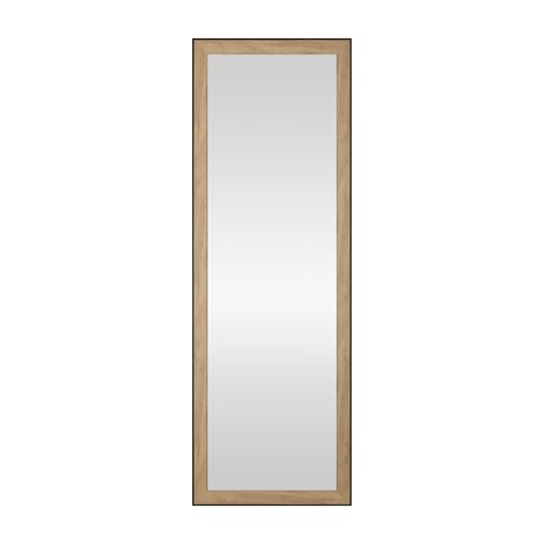 INSPIRE - Rechteckiger Spiegel INDUSTRIEL braun - B.40 x H.140 cm - Recyceltes Polystyrol - Schwarzer Metallrahmen - Wandspiegel - Hängespiegel von INSPIRE